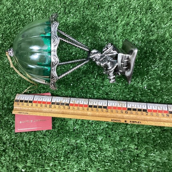 LENOX Kirk Stieff Santa's Arrival Pewter Christmas Ornament - Picture 9 of 11